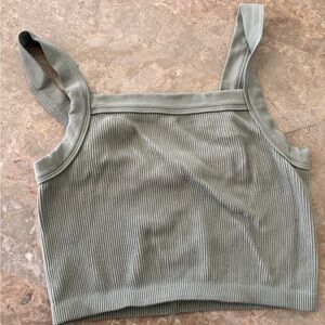 Cotton On Ribbed Crop Top - Gray